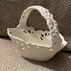 Lenox cherry blossom basket. 7” across